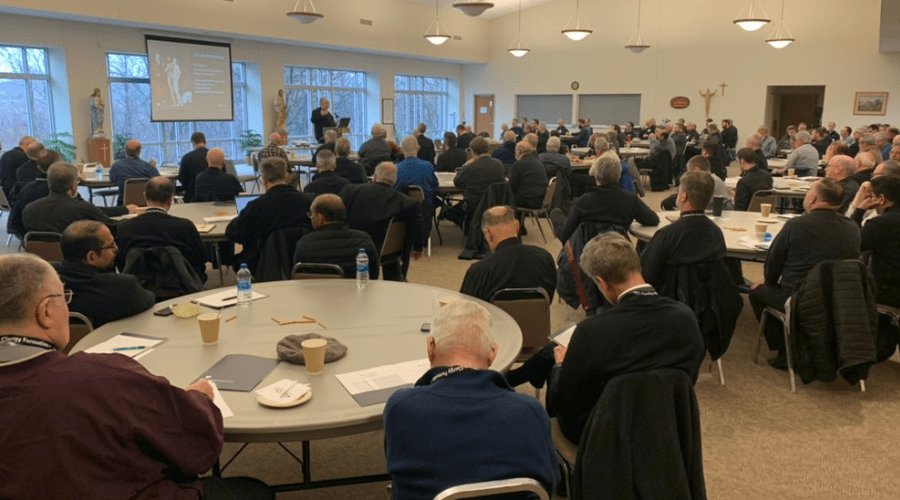 catholic priests gather for seminar