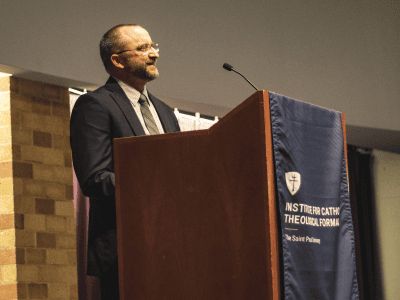 professor speaks at lecture at saint paul seminary