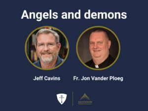 jeff cavins father vander ploeg angels demons graphic