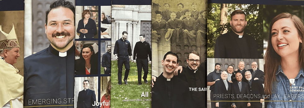 various covers of the saint paul seminary magazine