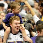 matt birk celebrates winning super bowl