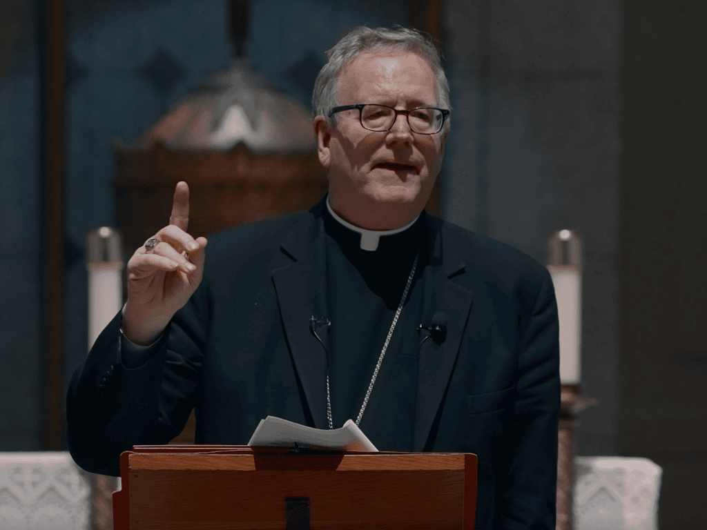 bishop robert barron speaks about god in the old testament at the saint paul seminary