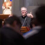 bishop robert barron presenting at saint paul seminary