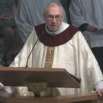 fr michael skluzacek gives the homily at his retirement mass