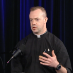 deacon josh miller gives an interview at the saint paul seminary