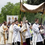 saint paul seminary seminarians help lead source and summit eucharistic procession
