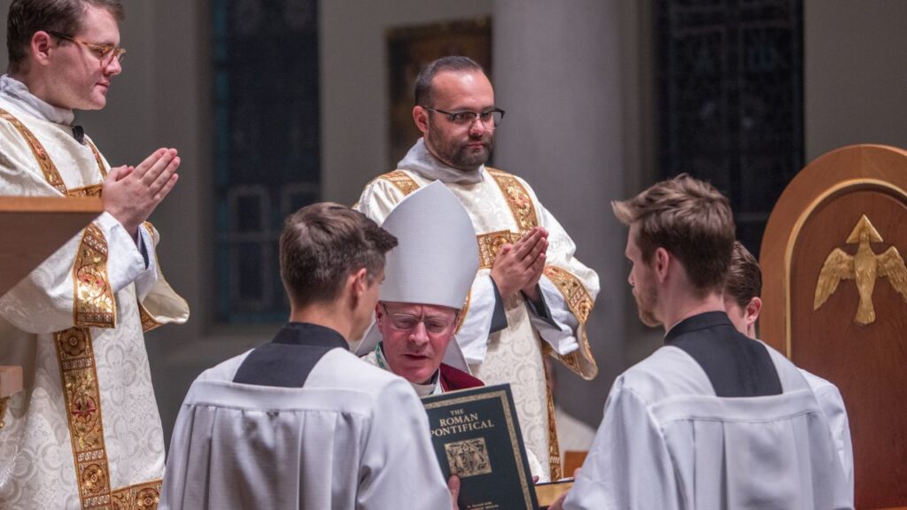 bishop austin vetter institutes lectors at saint paul seminary