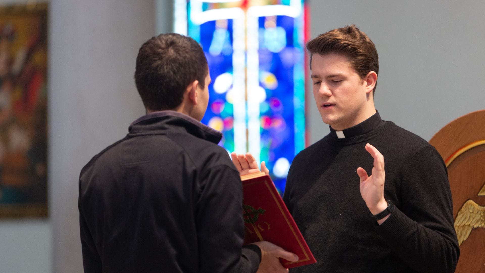 seminarians practicing the liturgy of the hours