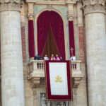 pope leo xiv is announced to the world in st peters square