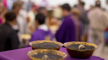 ashes for ash wednesday at the beginning of lent