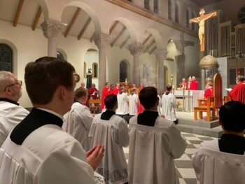 saint paul seminary seminarians celebrate mass after being instituted as acolytes